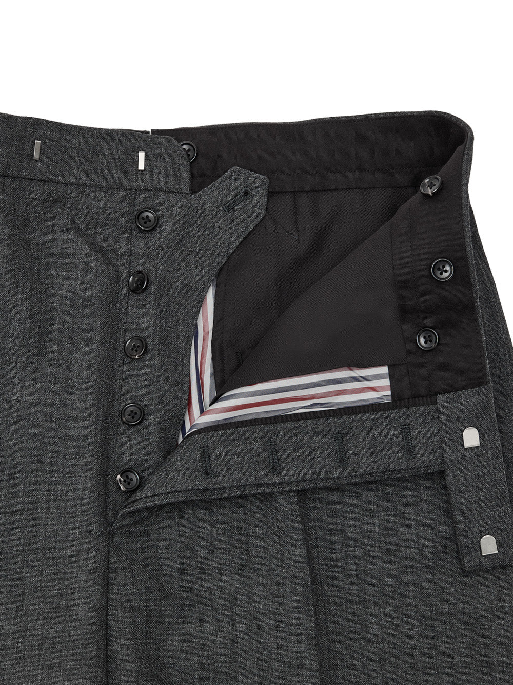 Pantaloni Sartoriali in Lana Grigia Thom Browne