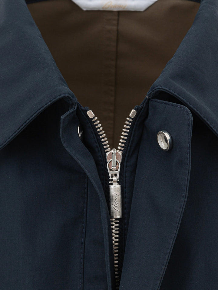 Brioni Blue Technical Fabric Jacket