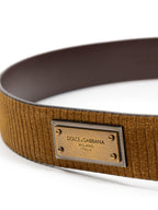 Cintura Con Logo in Velluto Dolce & gabbana