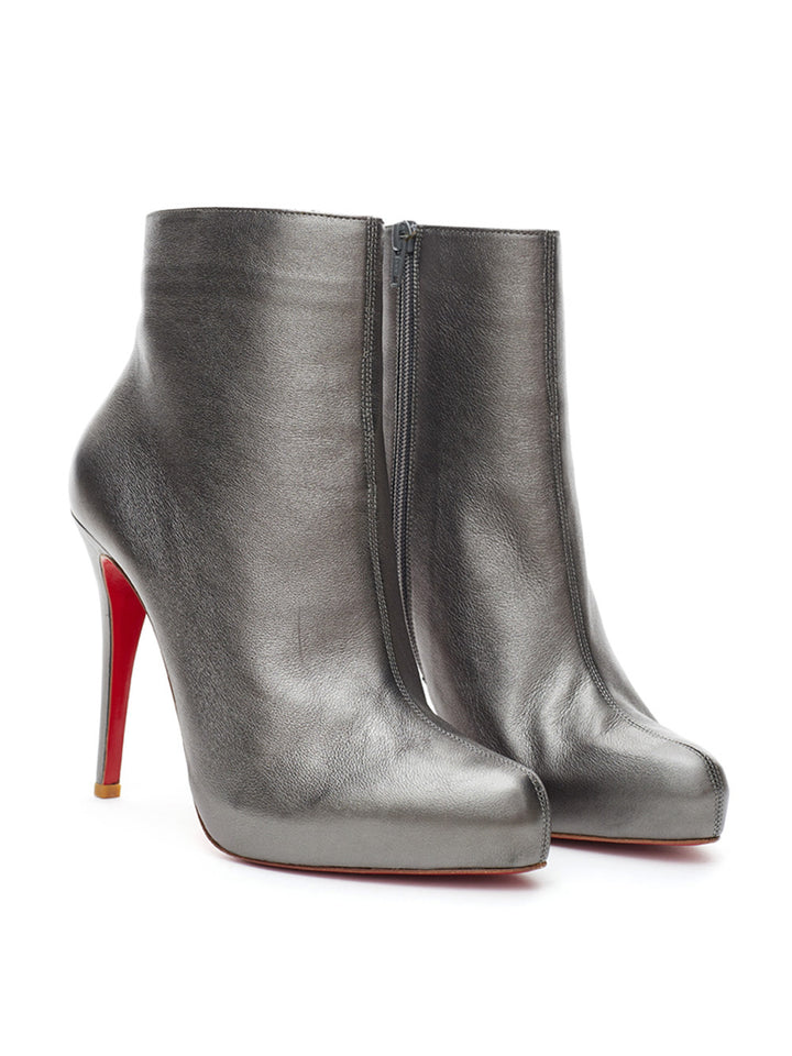 Metal Gray Ankle Boot