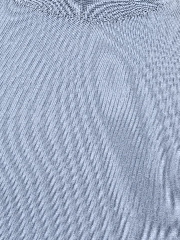 Cashmere Silk Crewneck in Brioni Light Blue