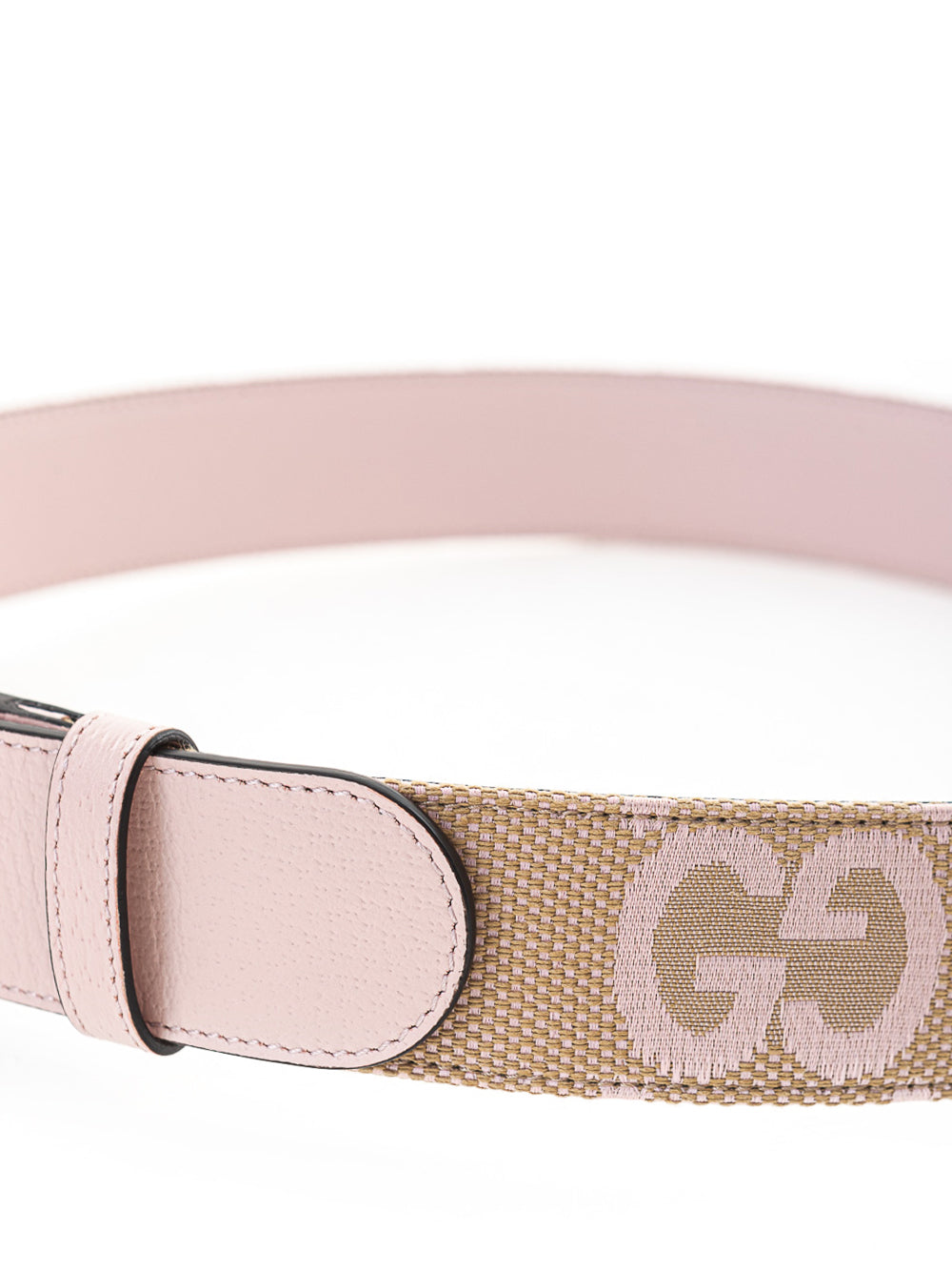 Cintura Beige Rosa con Logo Monogramma GG Gucci