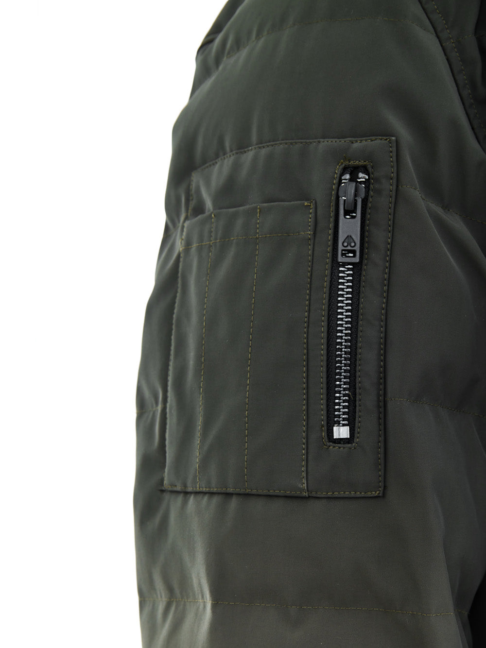 Giubbino Bomber Verde Overfit Imbottito Moose Knuckles