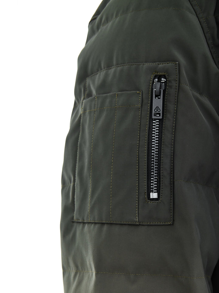 Giubbino Bomber Verde Overfit Imbottito Moose Knuckles