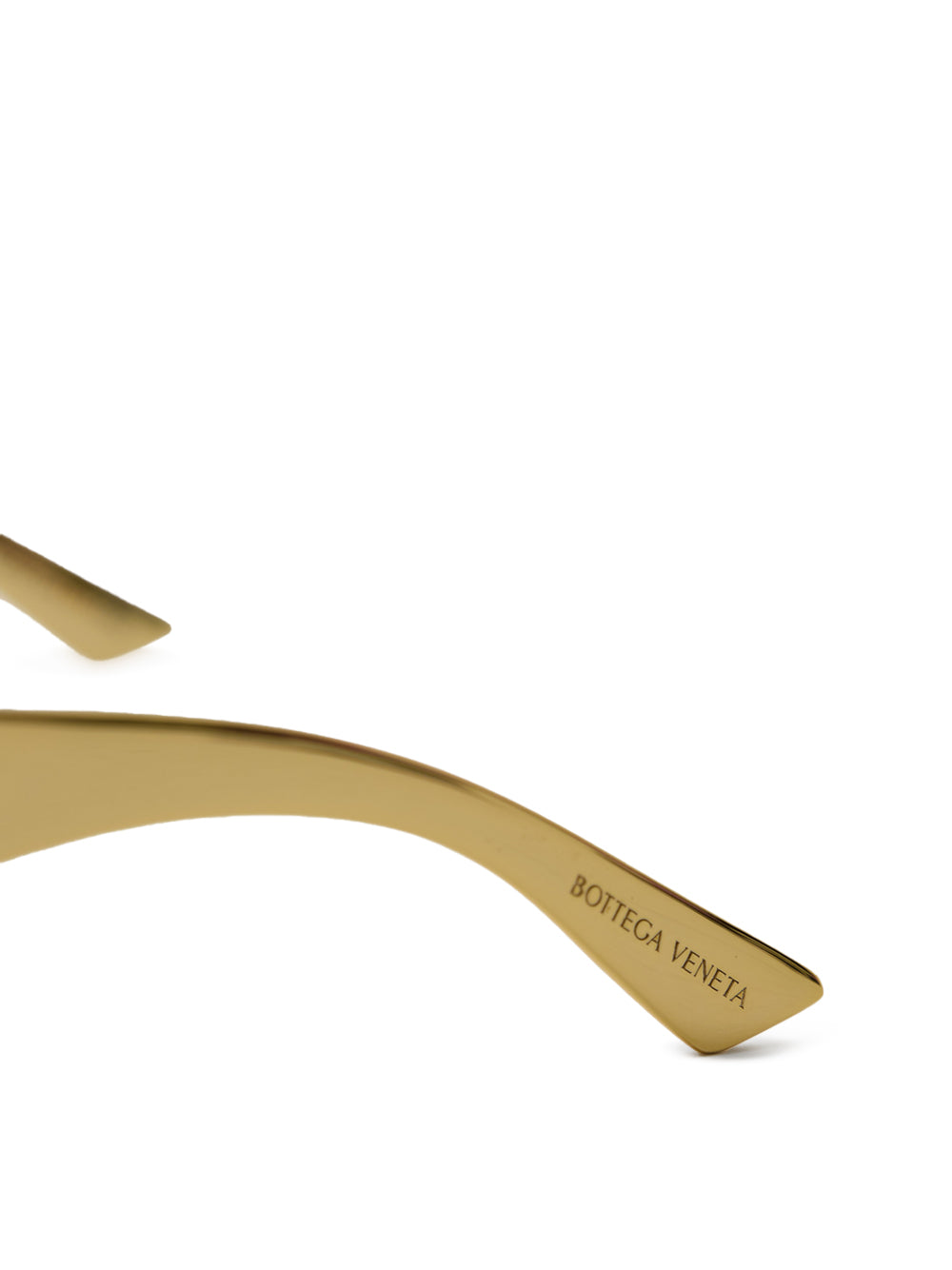 Occhiali da Sole Avvolgenti in Metallo Gold Bottega Veneta