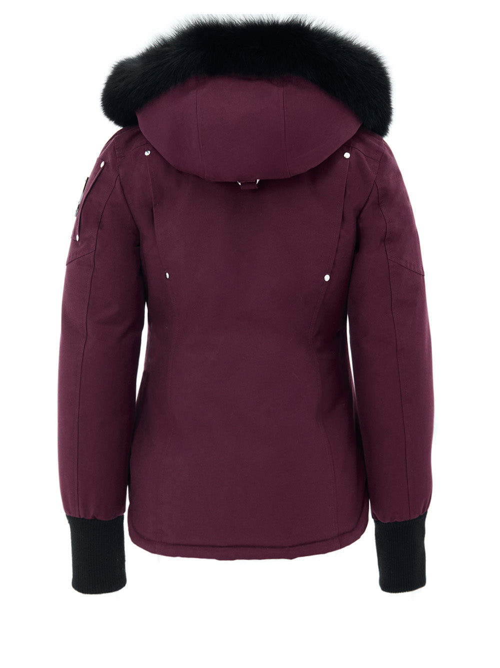 Giubbino Corto in Tessuto Bordeaux con Pompom Moose Knuckles