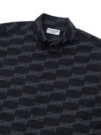 Camicia Manica Corta con Logo Allover Balenciaga