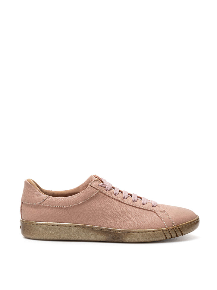 Baskets en cuir rose Bally