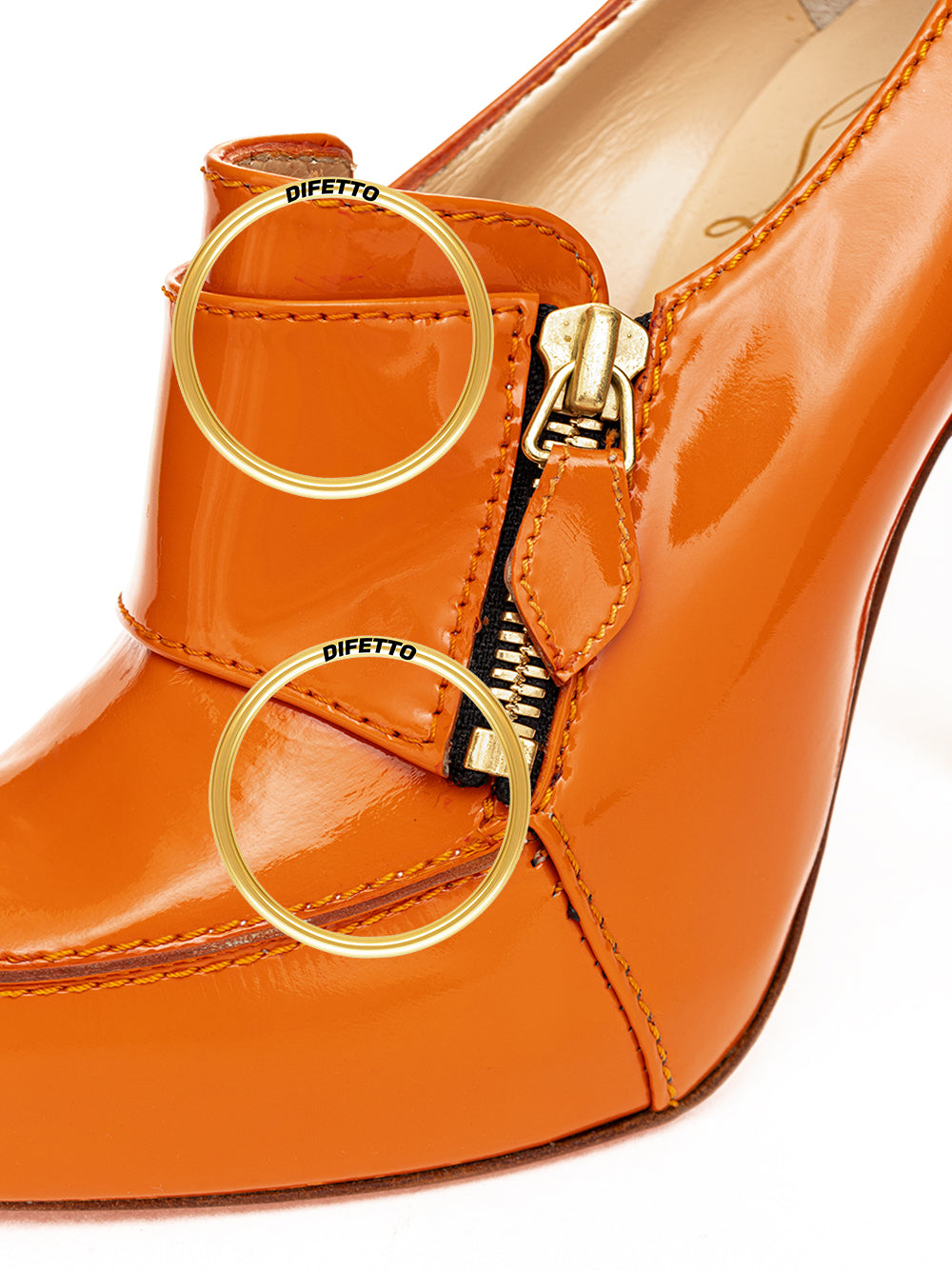 Orangefarbene Lackpumps von Christian Louboutin