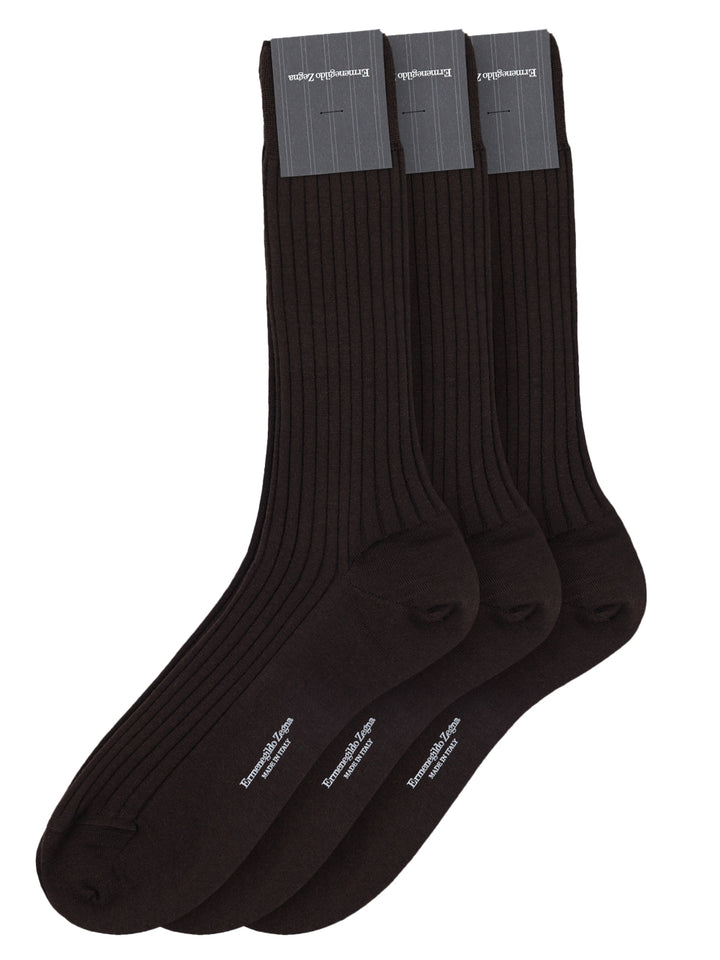 Tripack-Socken aus Zegna-Merinowollmischung