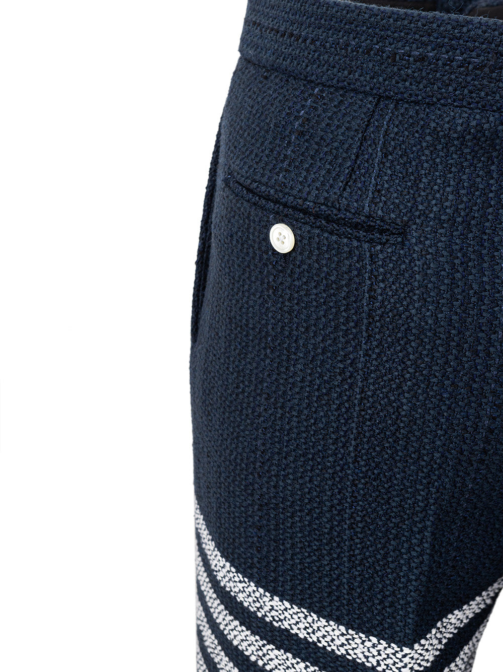 Pantalone in Tweed blu Thom Browne