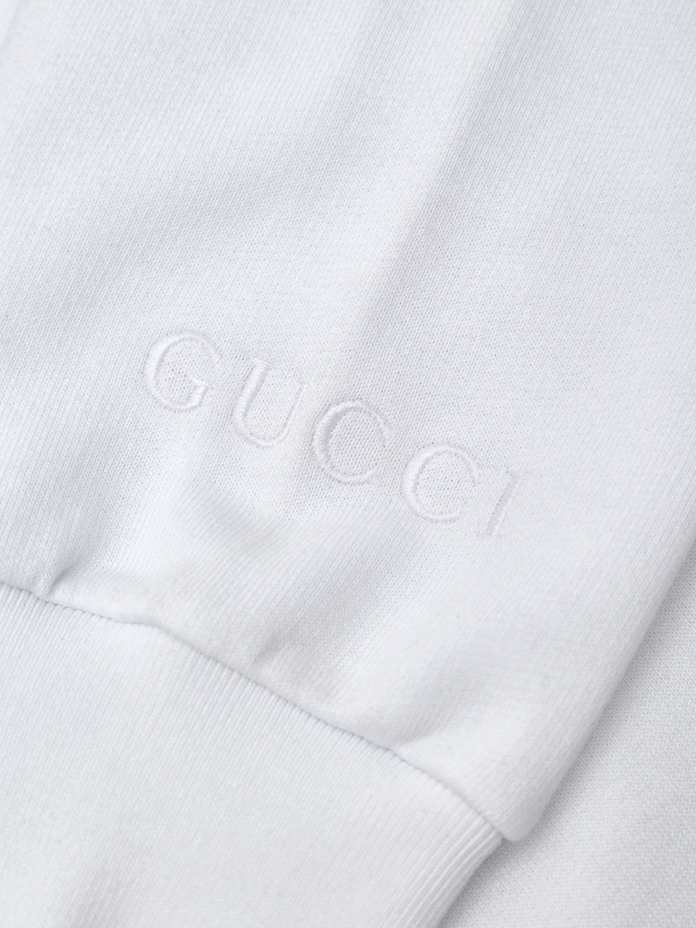 Felpa Bianca con Collo Gioiello Gucci