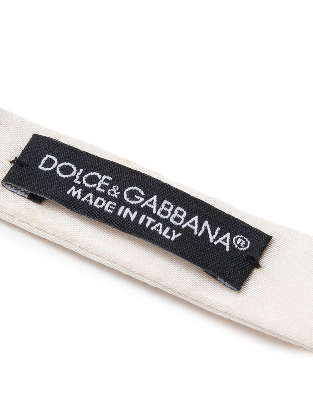 Papillon bianco in seta Dolce & Gabbana