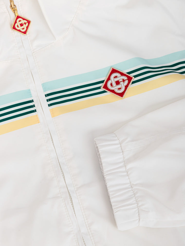 White jacket with Casablanca logo patch