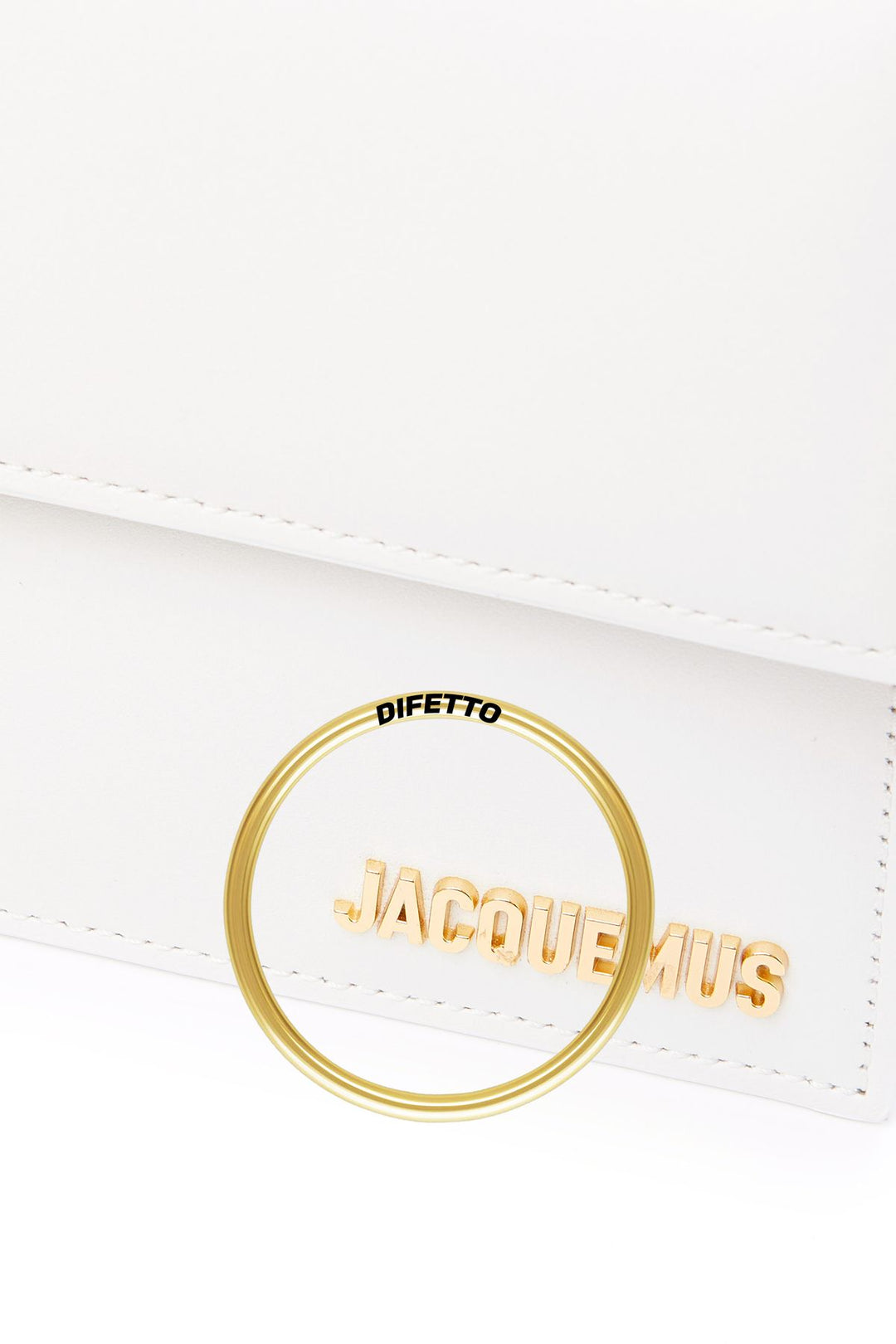 Le Bambino Long Jacquemus leather bag in white