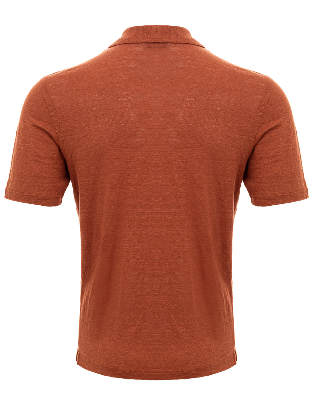 Brown Half Sleeve Shirt in Gran Sasso Linen