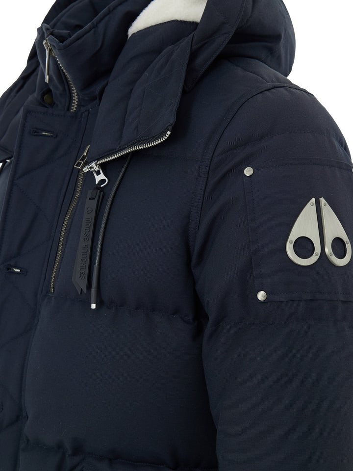 Giubbino Imbottito in Tessuto Blu Moose Knuckles