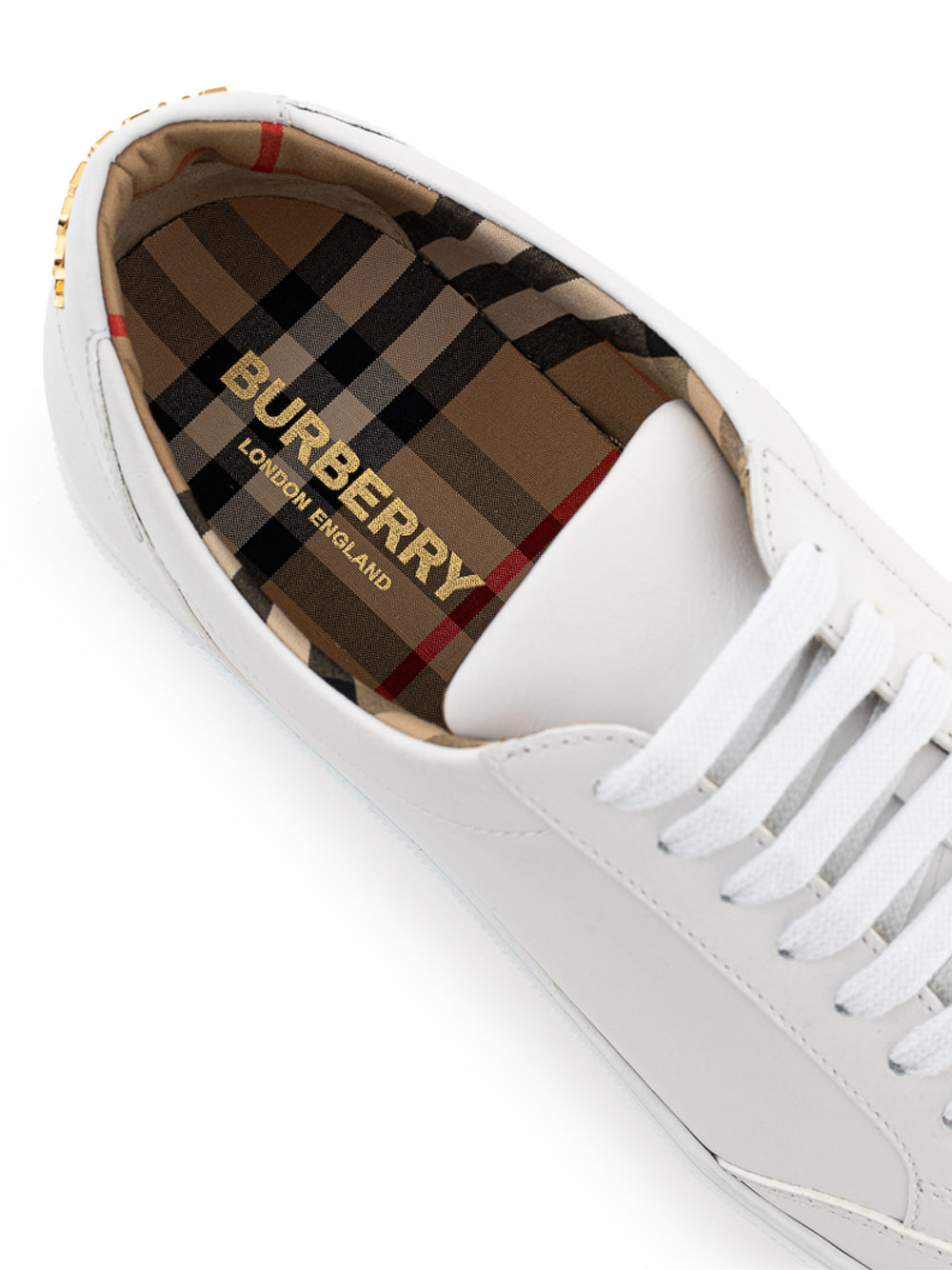 Sneaker in Pelle Bianca Burberry