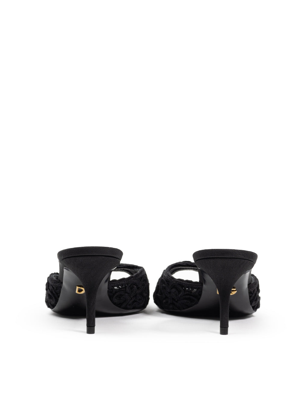 Ciabatta Tacco Ricamo Cordonet Dolce & Gabbana