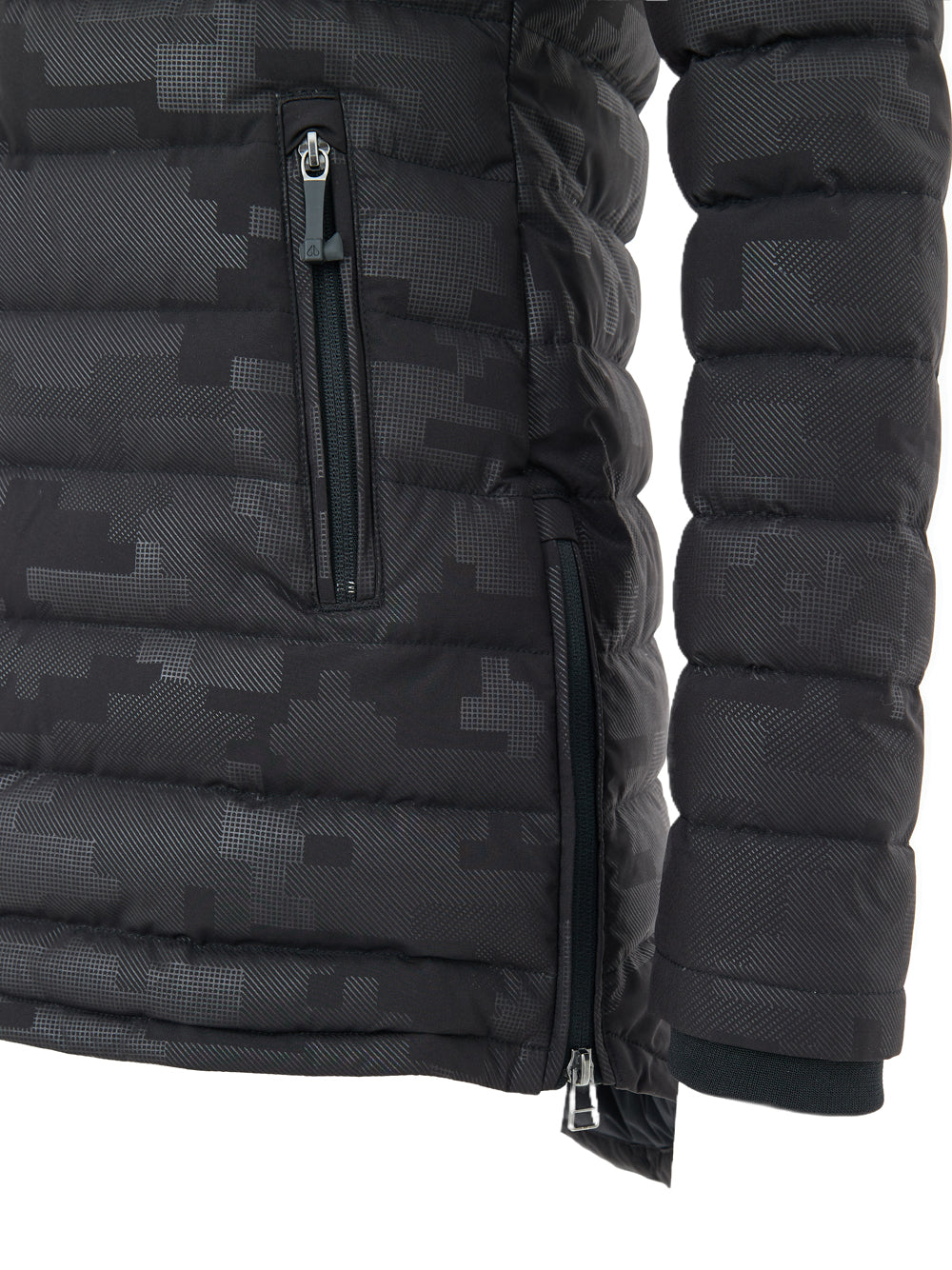 Piumino Nero con Stampa Tono su Tono Moose Knuckles