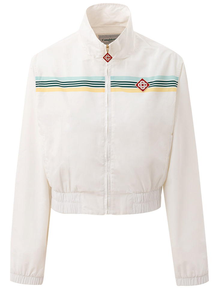 White jacket with Casablanca logo patch