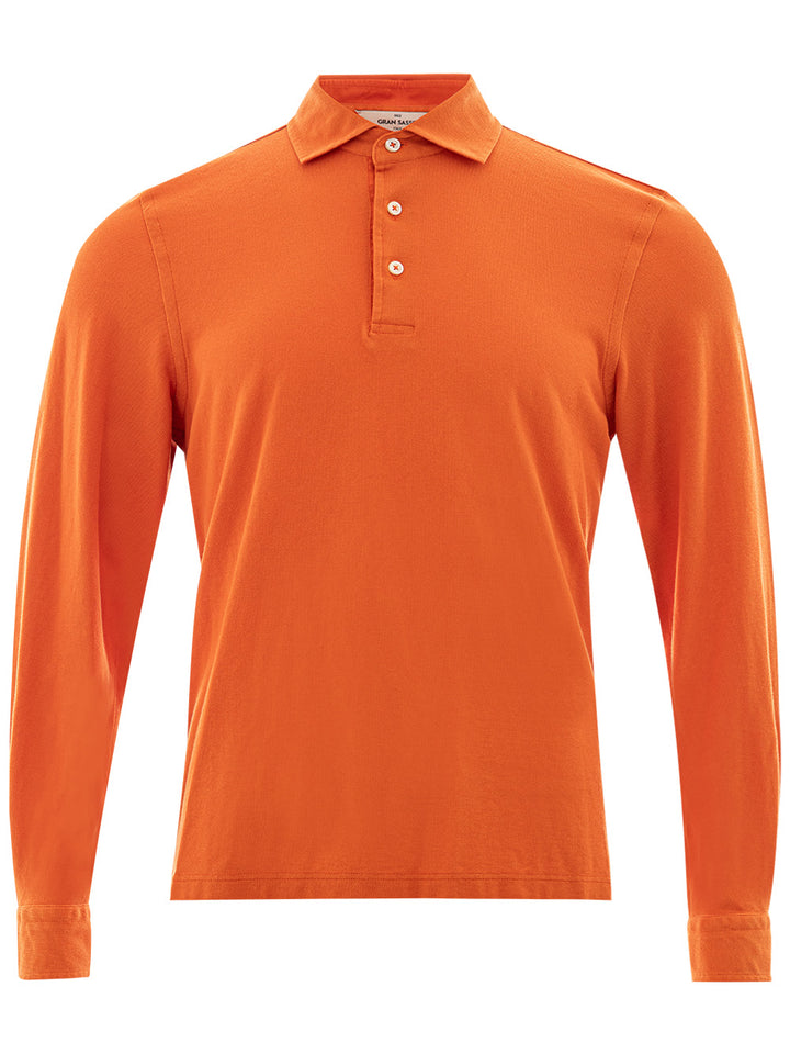 Gran Sasso Long-Sleeved Piquet Polo Shirt