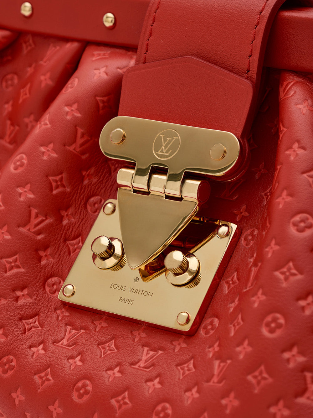 Louis Vuitton Red Leder Mono Clutch Mono Clutch -Tasche