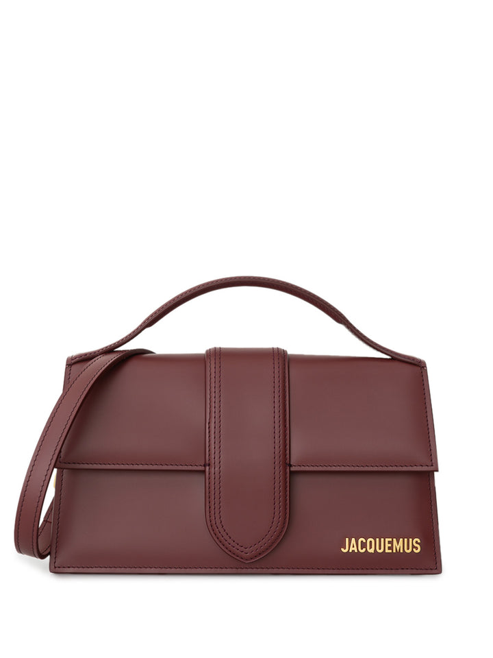 Borsa Le Grand Bambino in Pelle Bordeaux Jacquemus