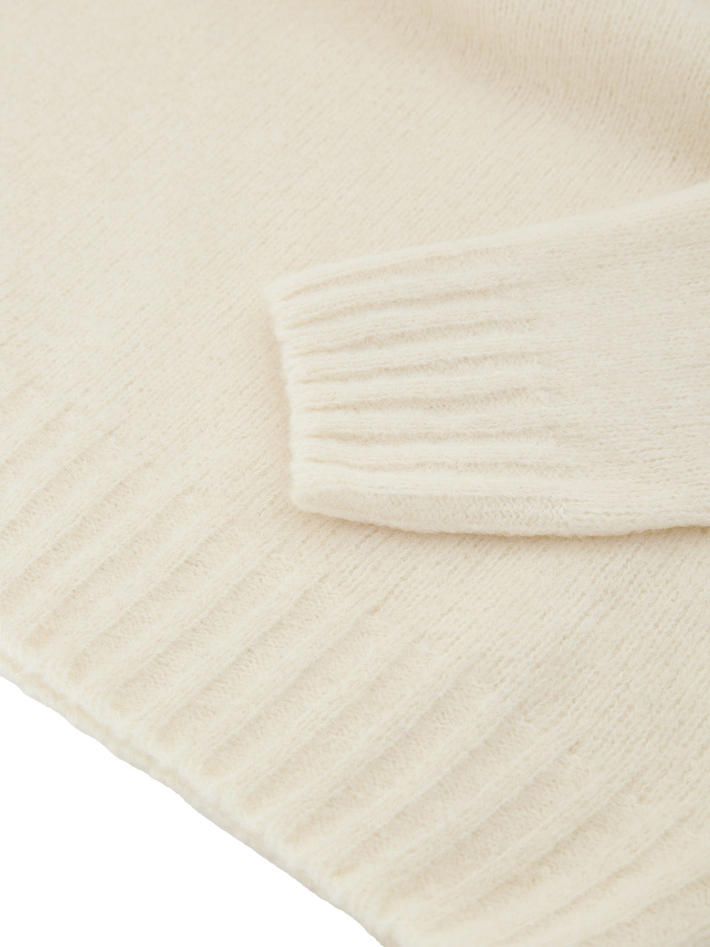 Maglione Dolcevita Bianco in Lana Effetto Bouclé Gran Sasso