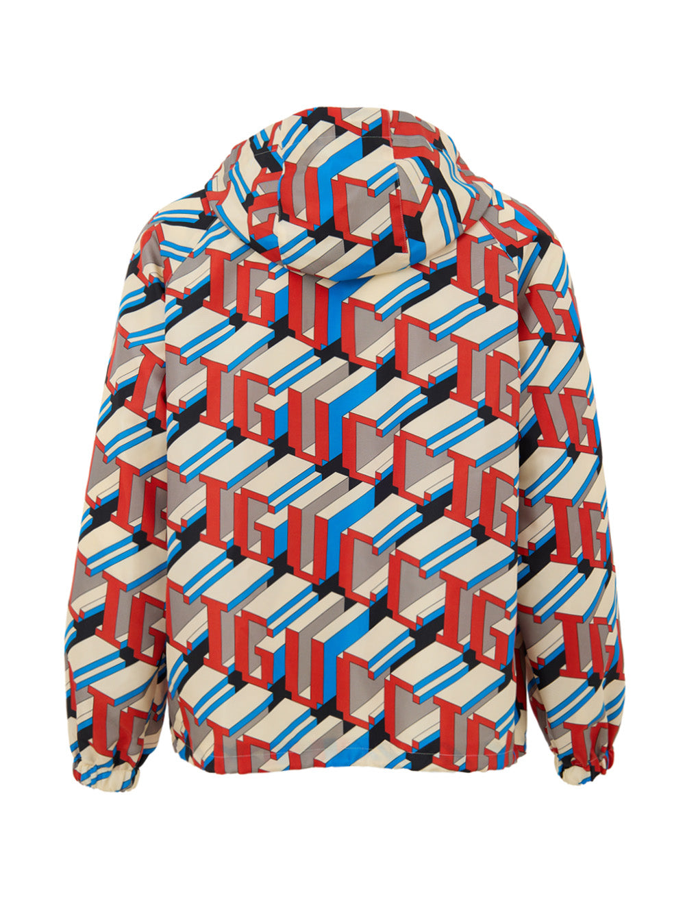Giubbino in Nylon con Stampa Geometrica Multicolor Gucci