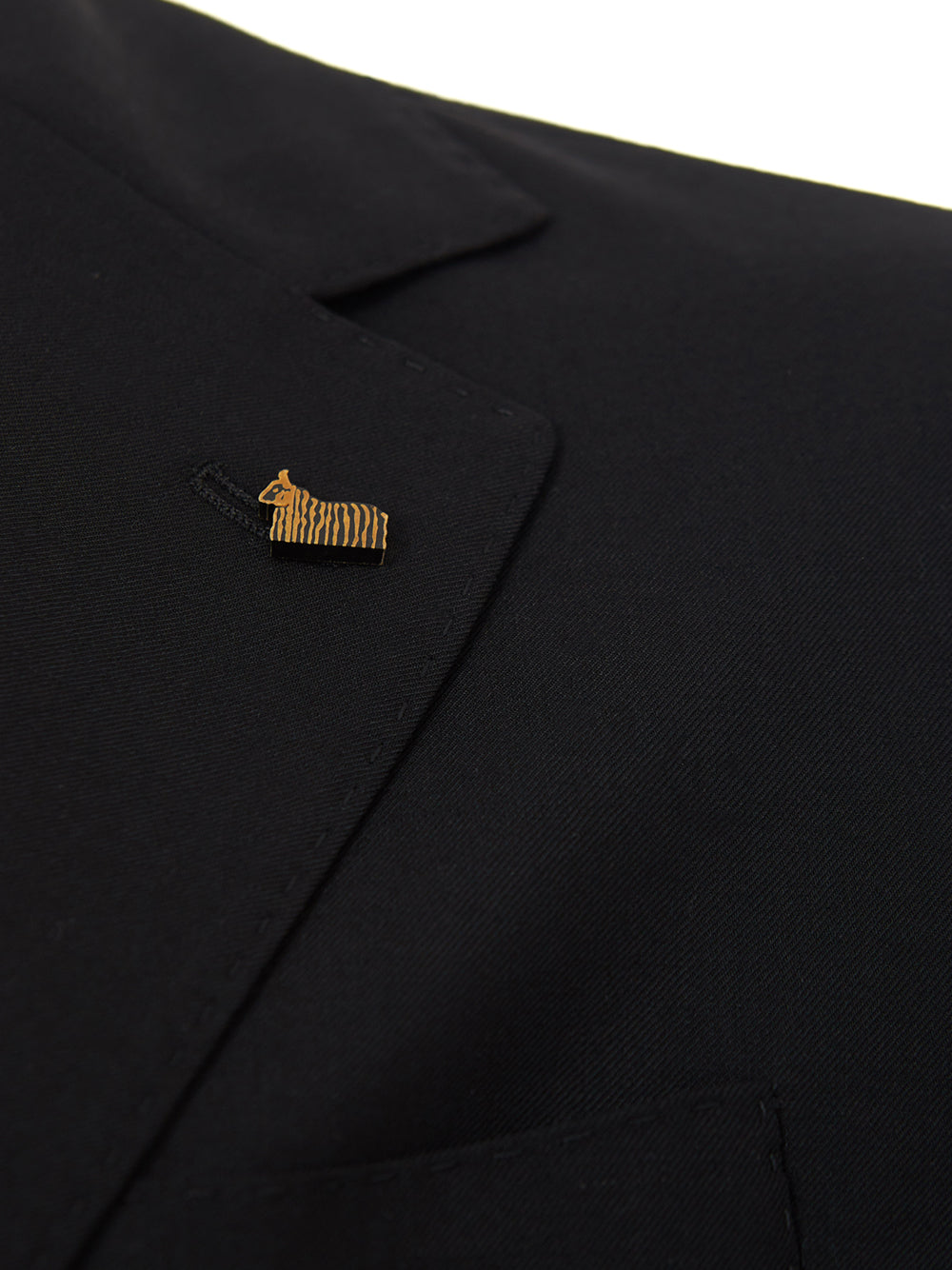 Black Cashmere Two-Button Colombo Jacket