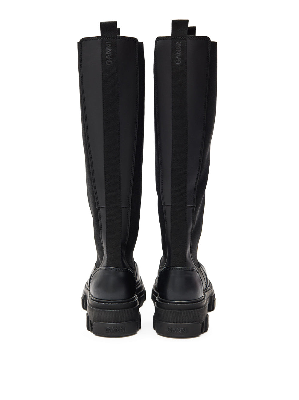 Stivali Alti Chelsea Knee-High in Nero