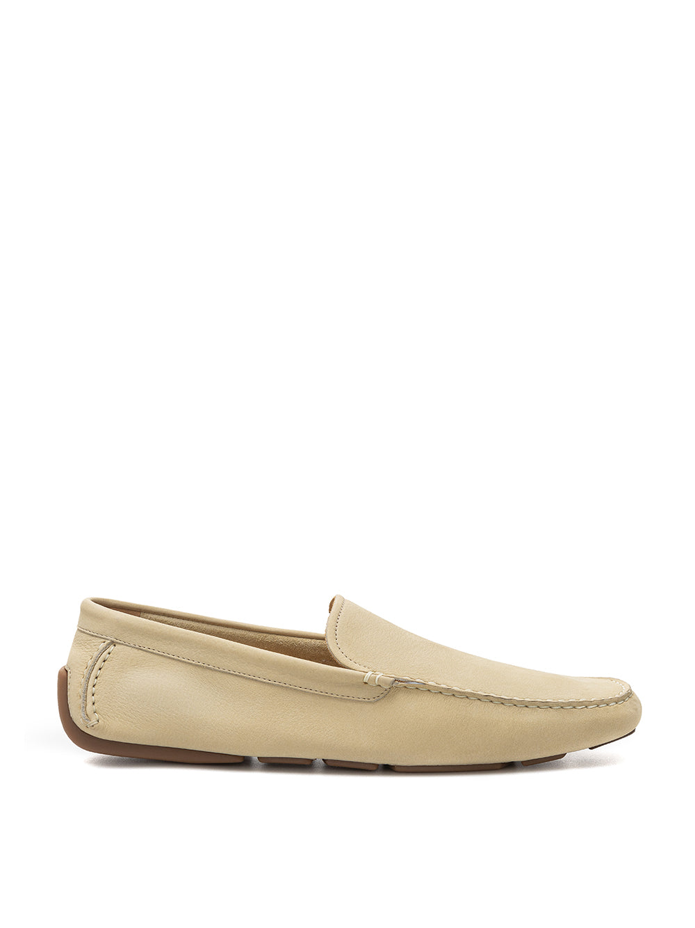 Beige Bally suede moccasin