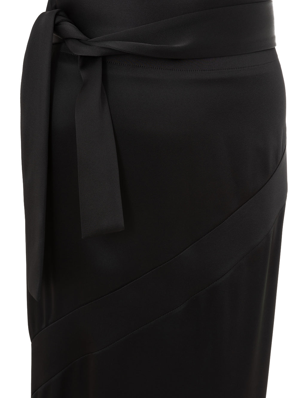Gonna Extra Lunga in Raso Nero Tom Ford