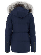 Field Jacket Blu con Cappuccio e Pelliccia Moose Knuckles