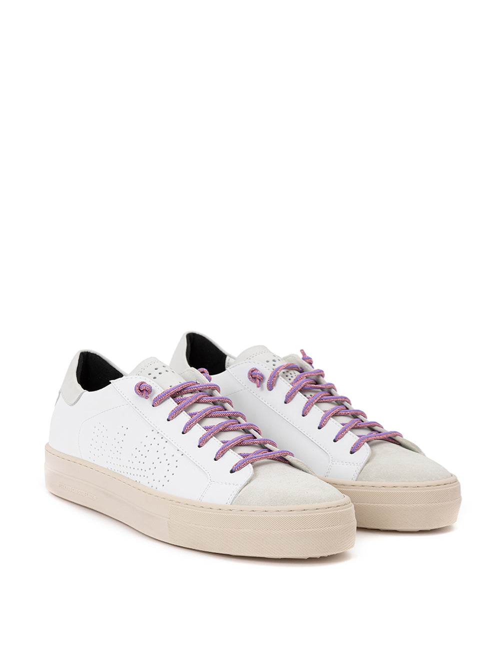 Thea sneaker in white leather P448