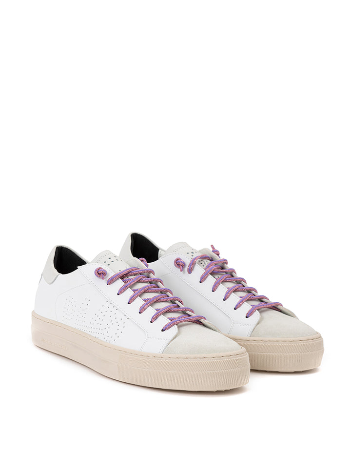 Zapatilla Thea de piel blanca P448