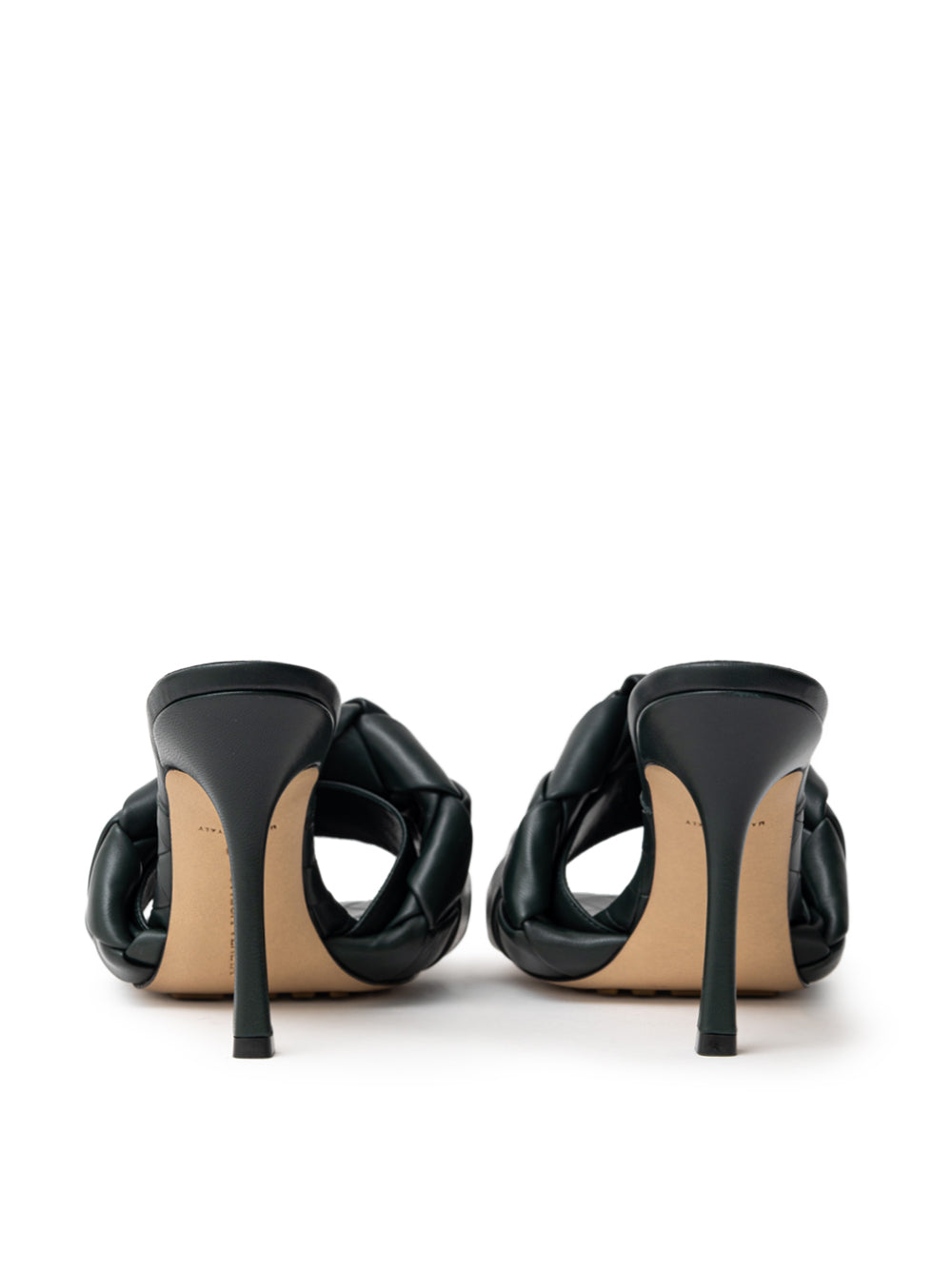 Sandalo Mule Lido in Verde Scuro Bottega Veneta