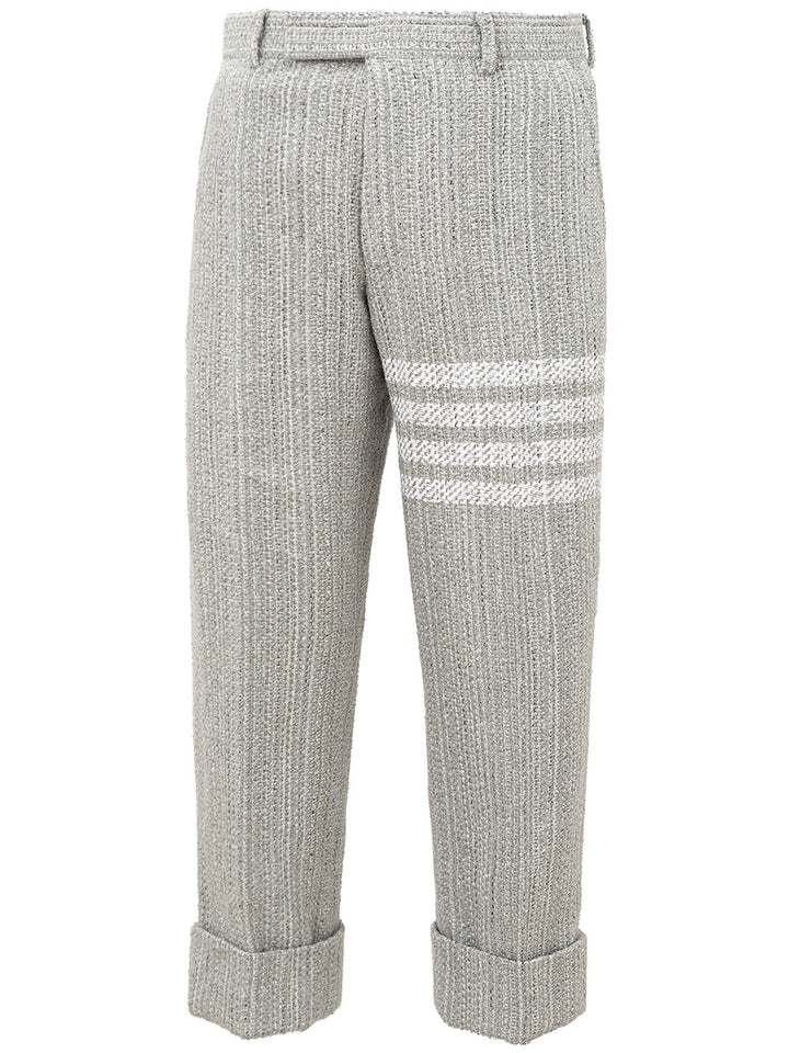 Pantalone in Tweed grigio Chiaro Thom Browne