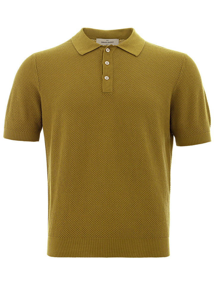 Knitwear Polo Shirt in Gran Sasso Green