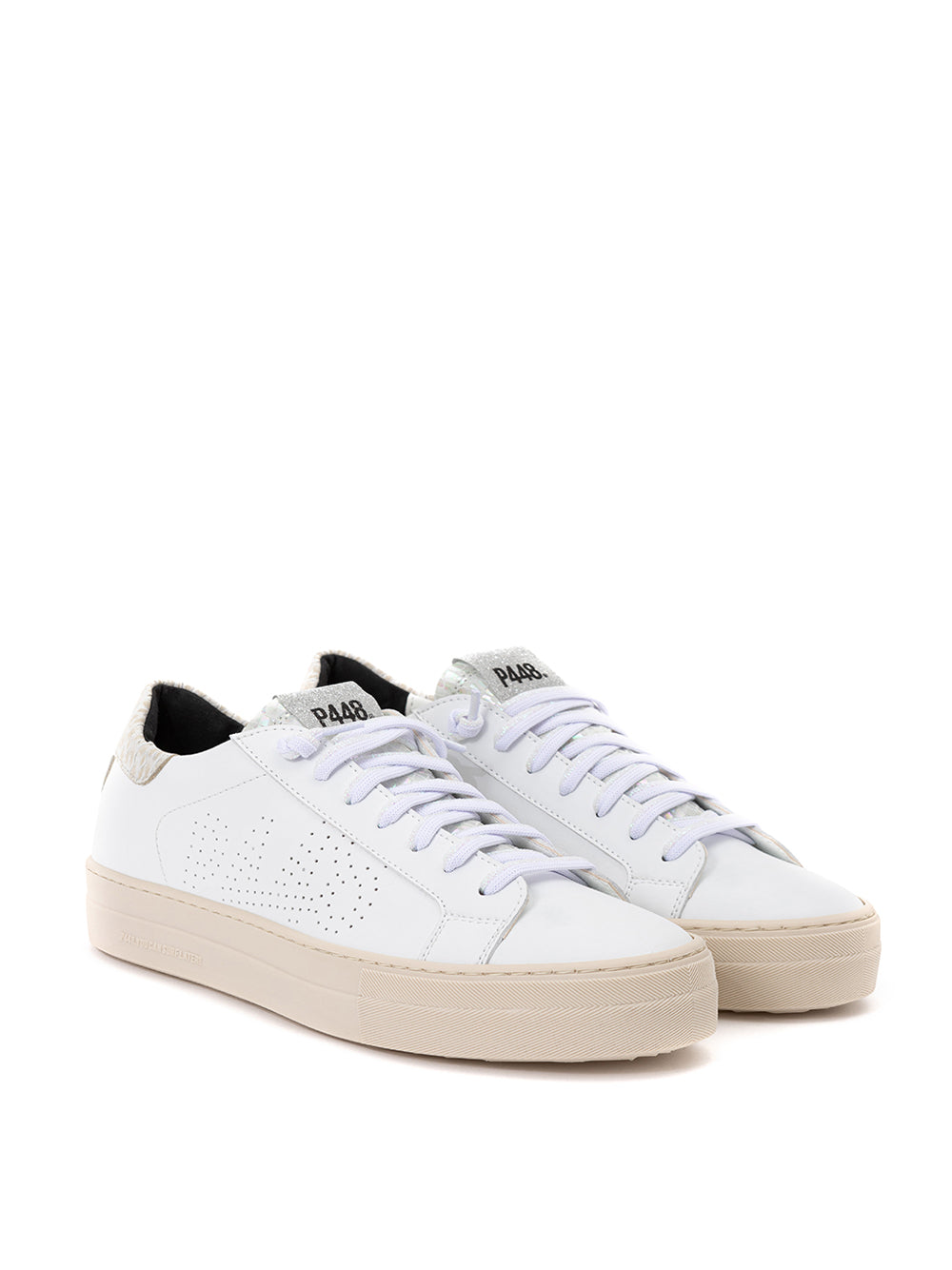 Thea Piton sneakers in white leather P448