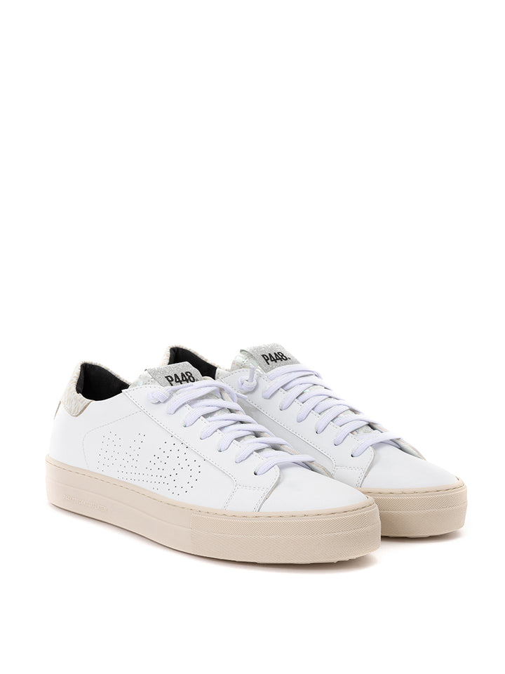 Thea Piton sneakers in white leather P448.