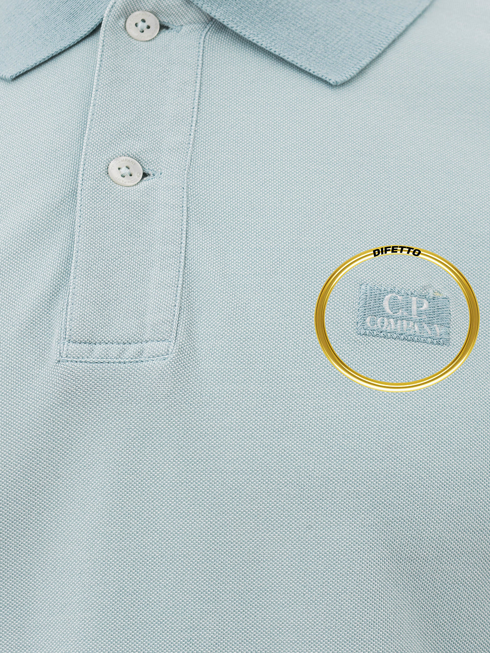 Piquet polo shirt with CP Company logo