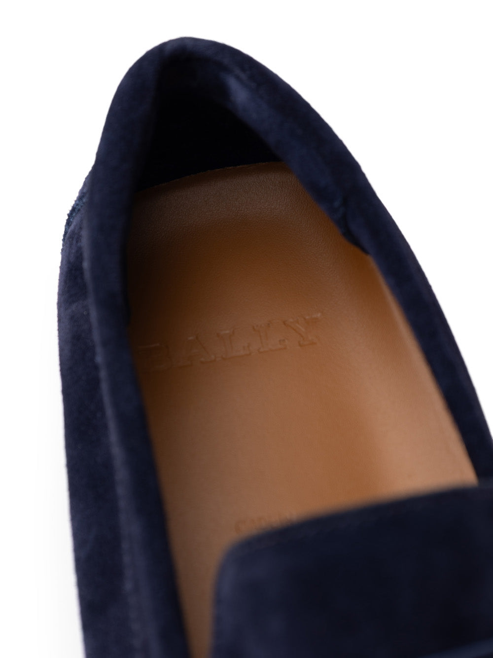 Mocassini Bally in Suede Blu con Logo