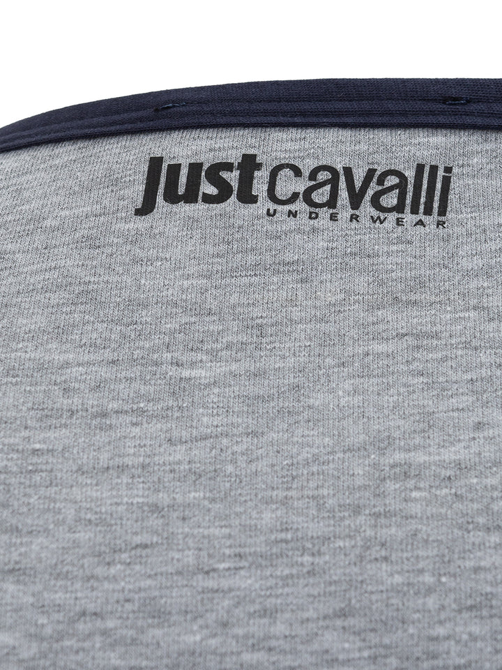 Just Cavalli Graues Baumwoll-T-Shirt