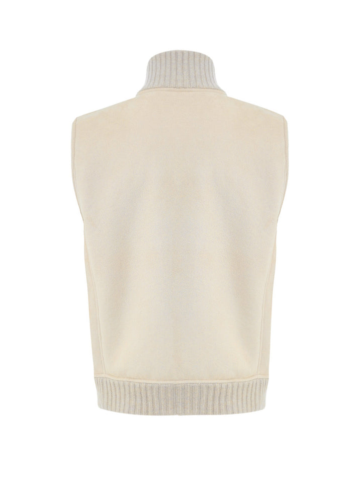 Giubbino Smanicato in Montone Beige Gran Sasso