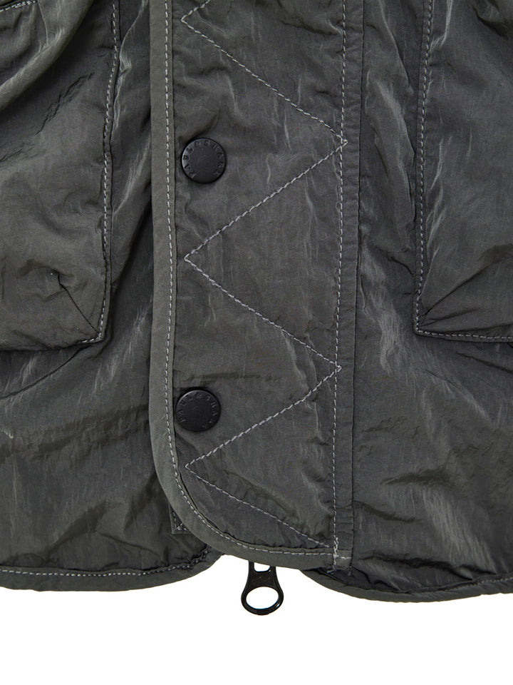 Giubbino Smanicato in Tessuto Tecnico Grigio Paul & Shark