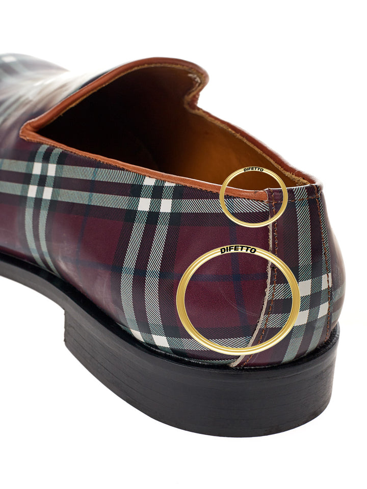 Purple Burberry Check Loafer