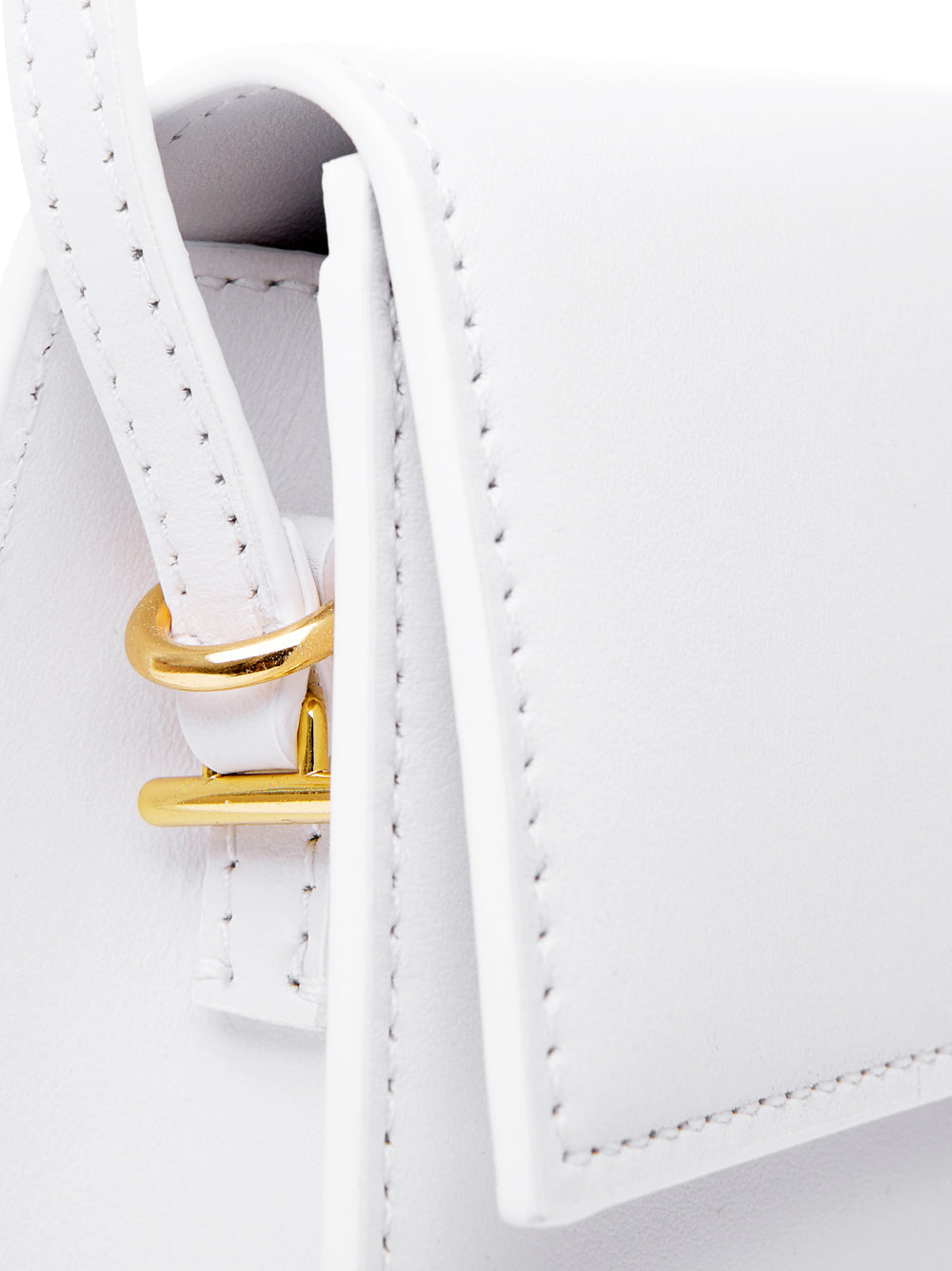 Le Bambino Long Jacquemus leather bag in white
