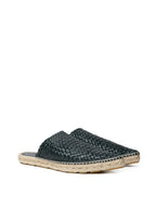 Espadrillas Lagoon con Intreccio in Verde Scuro Bottega Veneta
